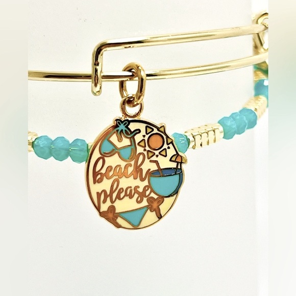 Alex and Ani “Beach Please” Set of 2 Expandable Bracelets. Shiny Gold Finish NWT - Picture 5 of 9